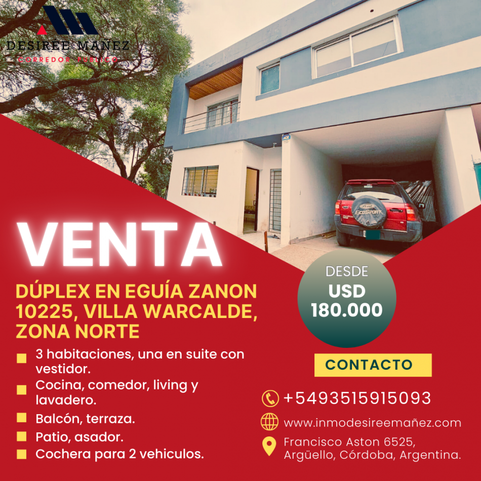 VENTA - Duplex en Villa Warcalde, Zona Norte, Cordoba