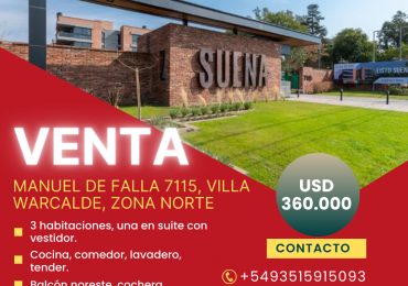 VENTA - Departamento en Complejo Suena, B° Villa Warcalde, Zona Norte, Cordoba.