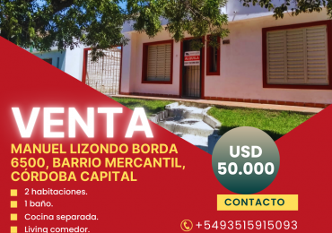 VENTA - Casa en barrio Mercantil, Cordoba capital